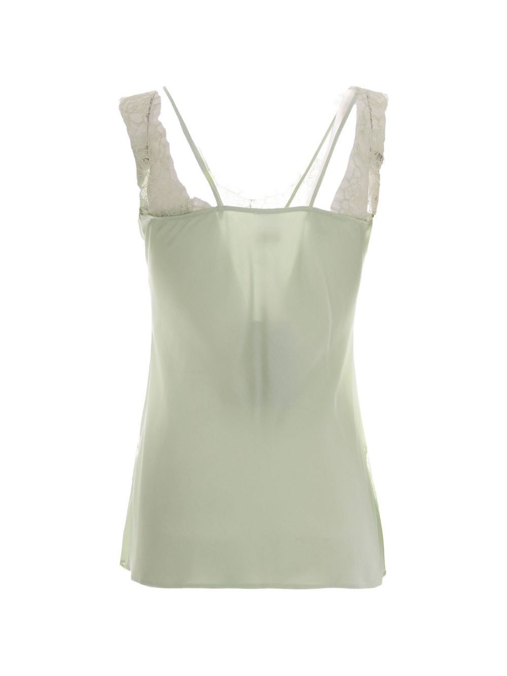 Top senza maniche con dettagli in pizzo 106623A385 S86 PINKO