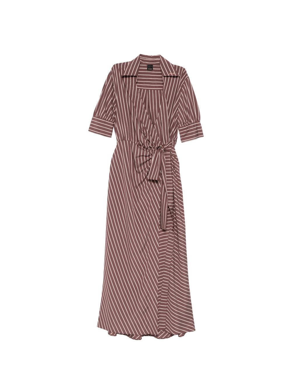 Abito camicia a righe con cintura 106669A33Q LN1 PINKO