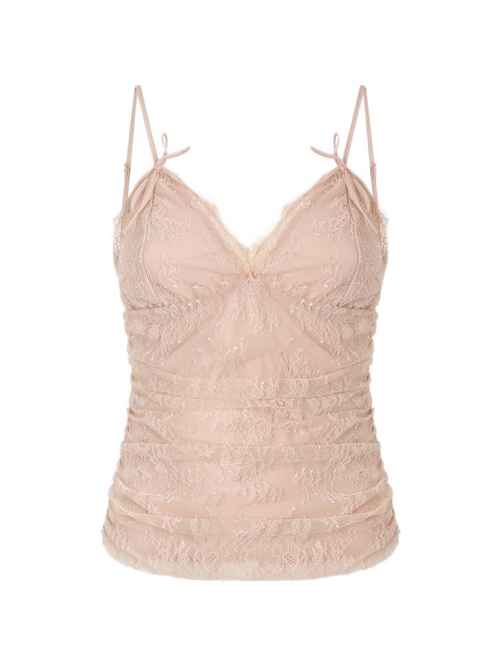 Top con spalline sottili e pizzo 106726A378 Q35 PINKO