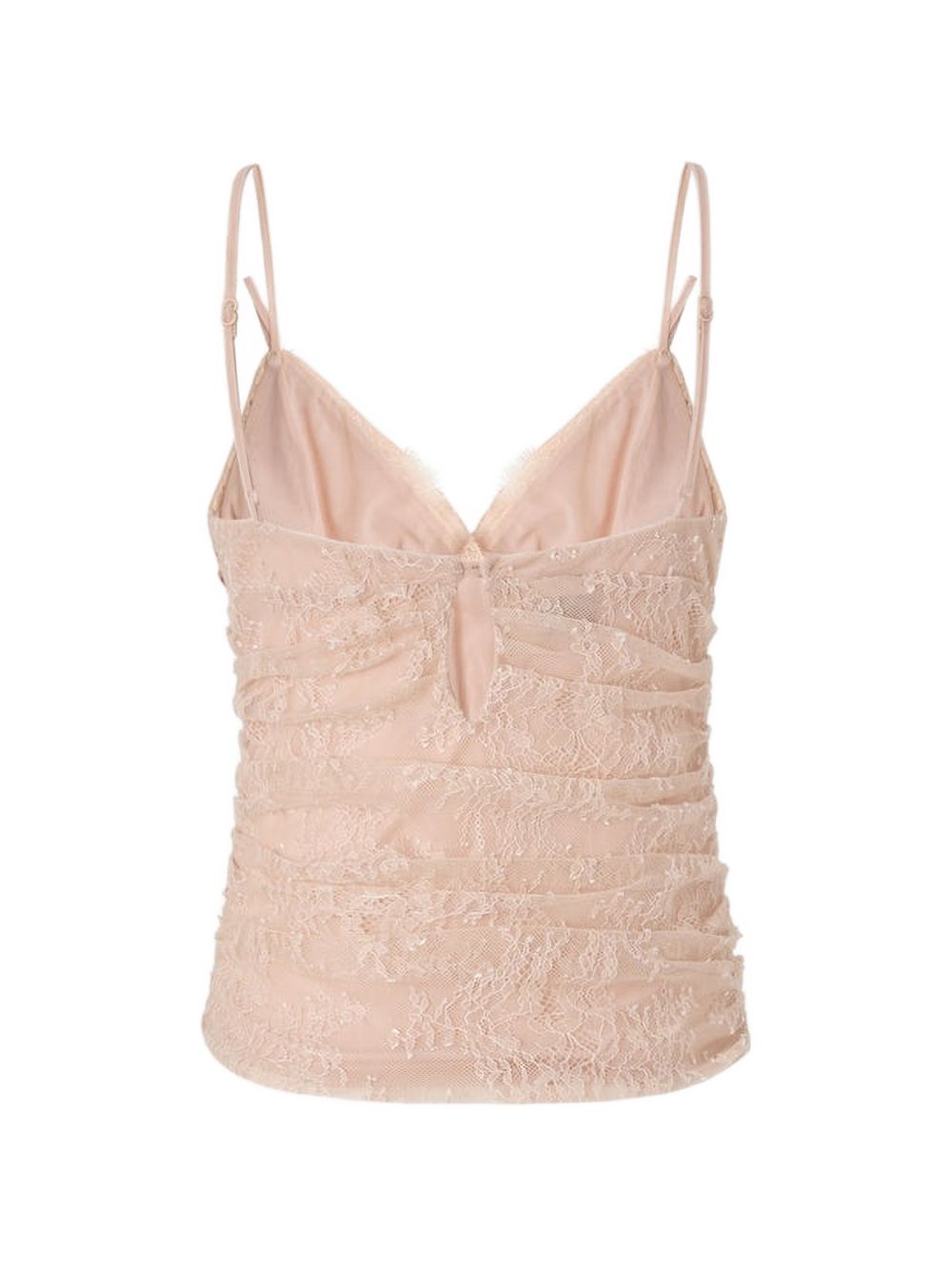 Top con spalline sottili e pizzo 106726A378 Q35 PINKO