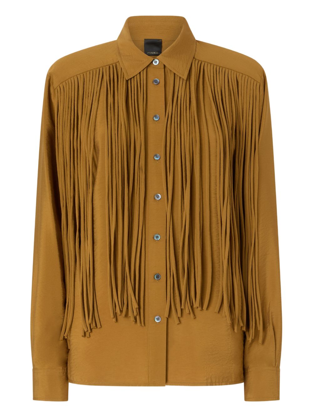Camicia con frange in viscosa 106824A3AY L25 PINKO