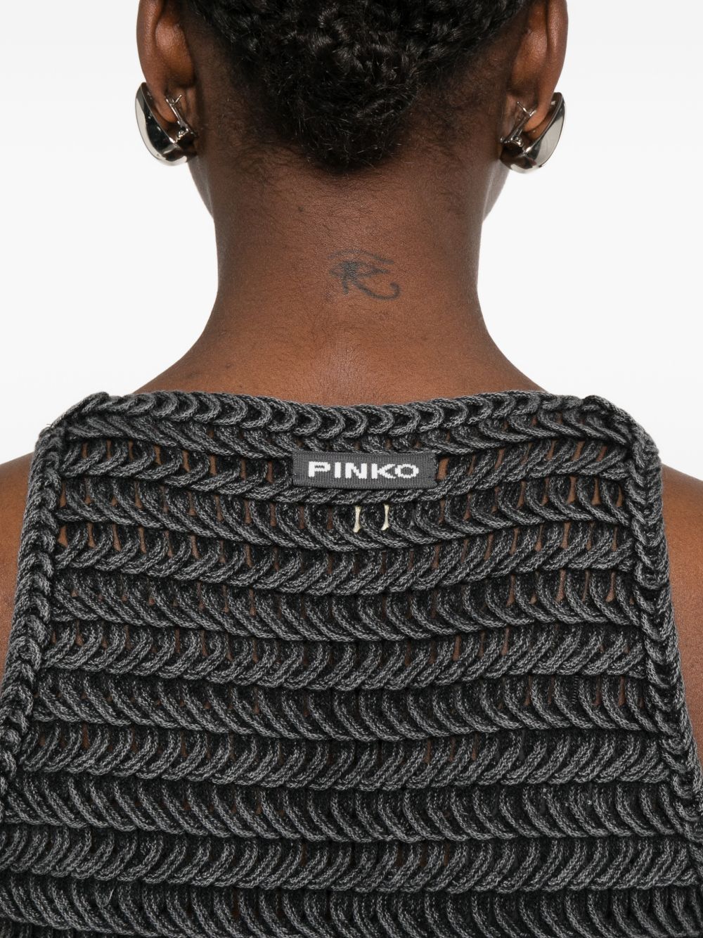 Gilet in cotone a trecce con bottoni 106859A3BA I91 PINKO