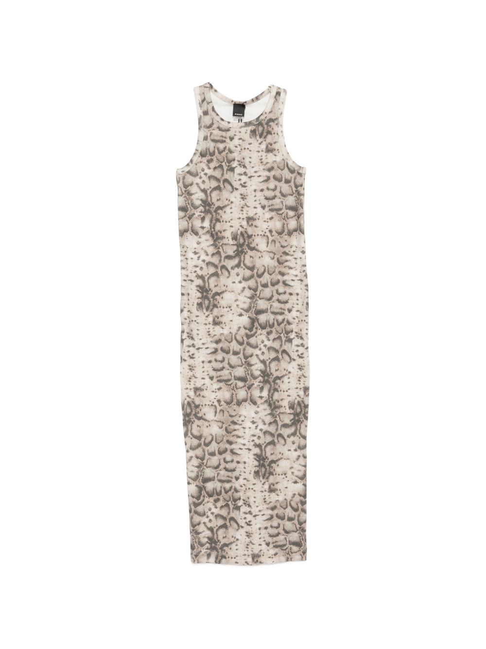 Abito in cotone scollo rotondo stampa animalier 106993A3DP CZ9 PINKO