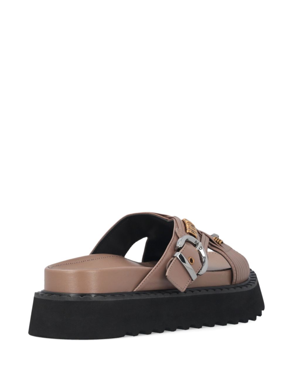 Sandali platform con fibbia e dettagli intrecciati SD0537P003 L15 PINKO