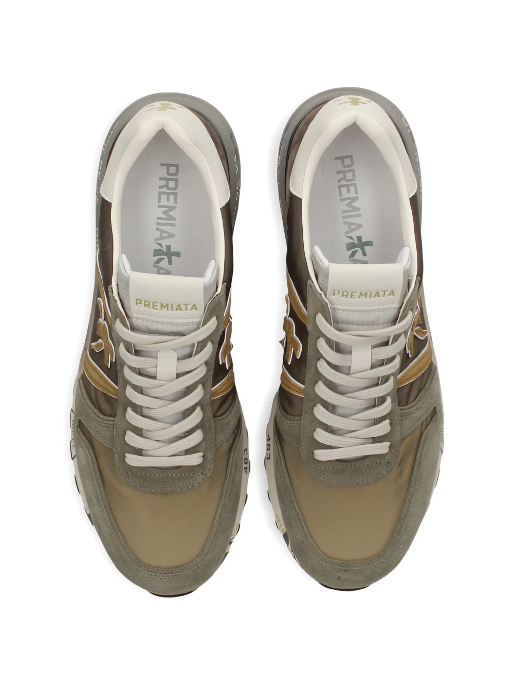 Sneakers in pelle e camoscio con suola chunky LANDER 8009 PREMIATA