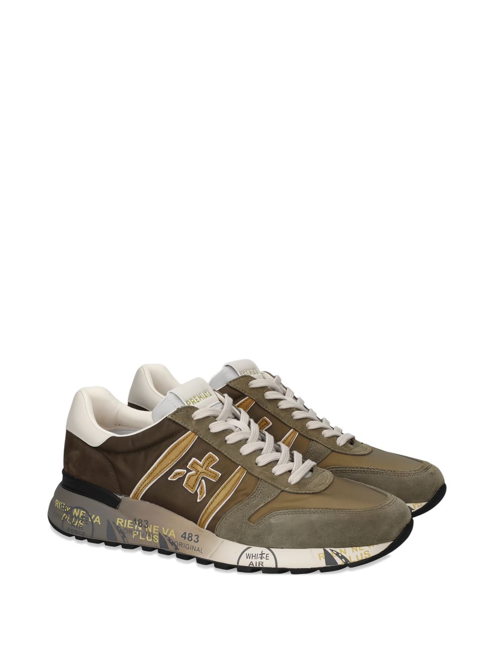 Sneakers in pelle e camoscio con suola chunky LANDER 8009 PREMIATA
