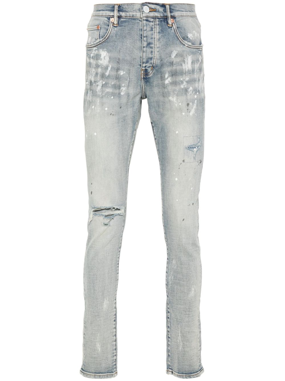 Jeans slim fit con strappi P001LIA LIGHTINDIGO PURPLE BRAND