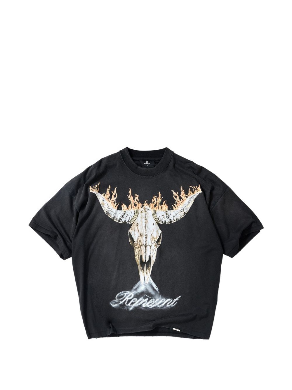 T-shirt con stampa teschio MLM100592 004 REPRESENT