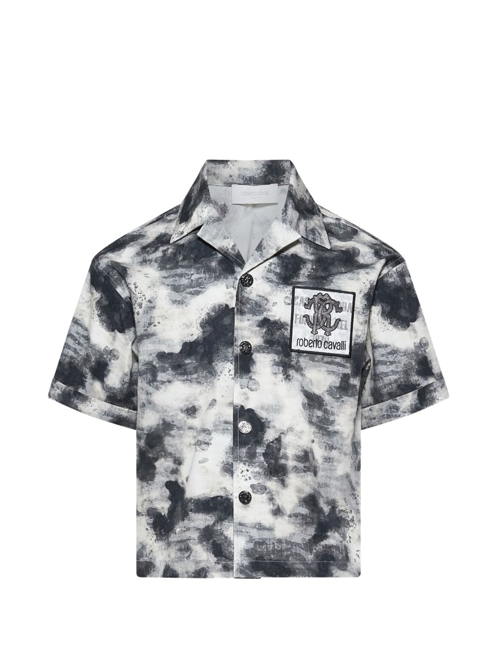 Camicia con stampa effetto tie-dye CBP26044CA CAMOUGRA ROBERTO CAVALLI JUNIOR