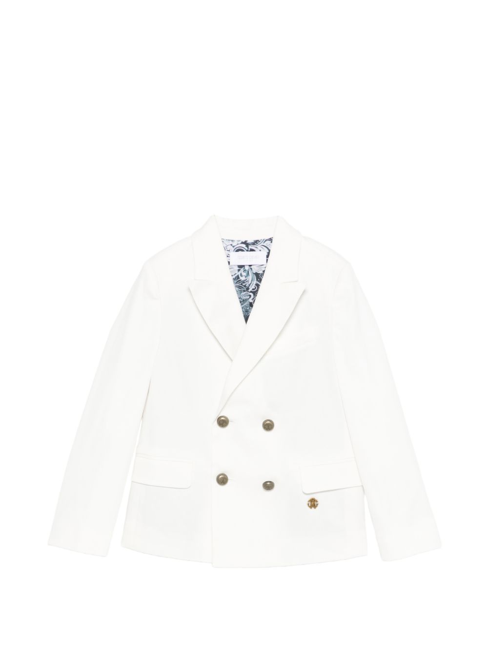 Blazer doppiopetto con bottoni dorati CBP26100GC WHITE ROBERTO CAVALLI JUNIOR