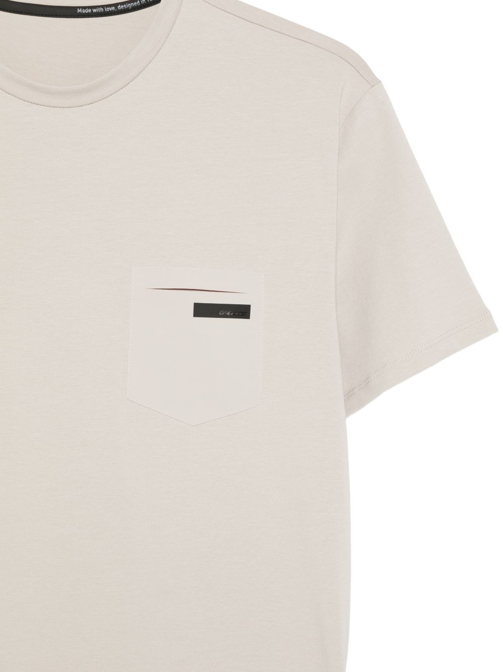 T-shirt in cotone girocollo con taschino 26200 85 RRD