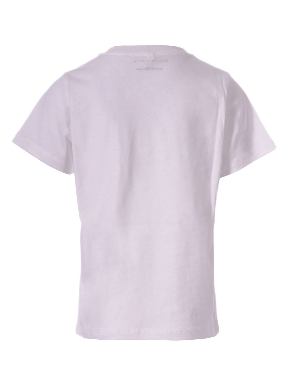 T-shirt in cotone con stampa laterale TY8A21Z0434 101 STELLA MCCARTNEY KIDS