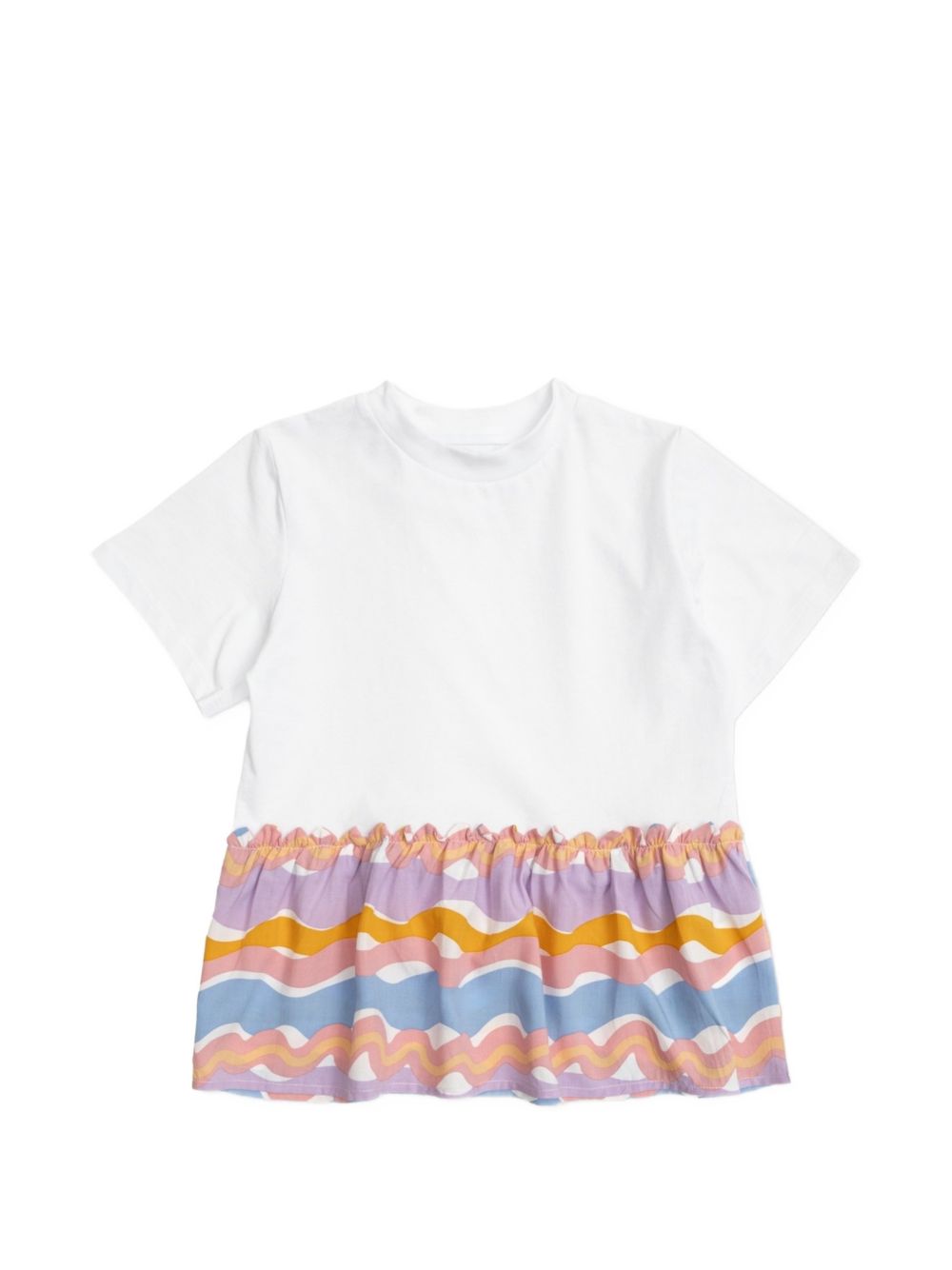 T-shirt con rouches multicolor TY8A71Z0434 100 STELLA MCCARTNEY KIDS