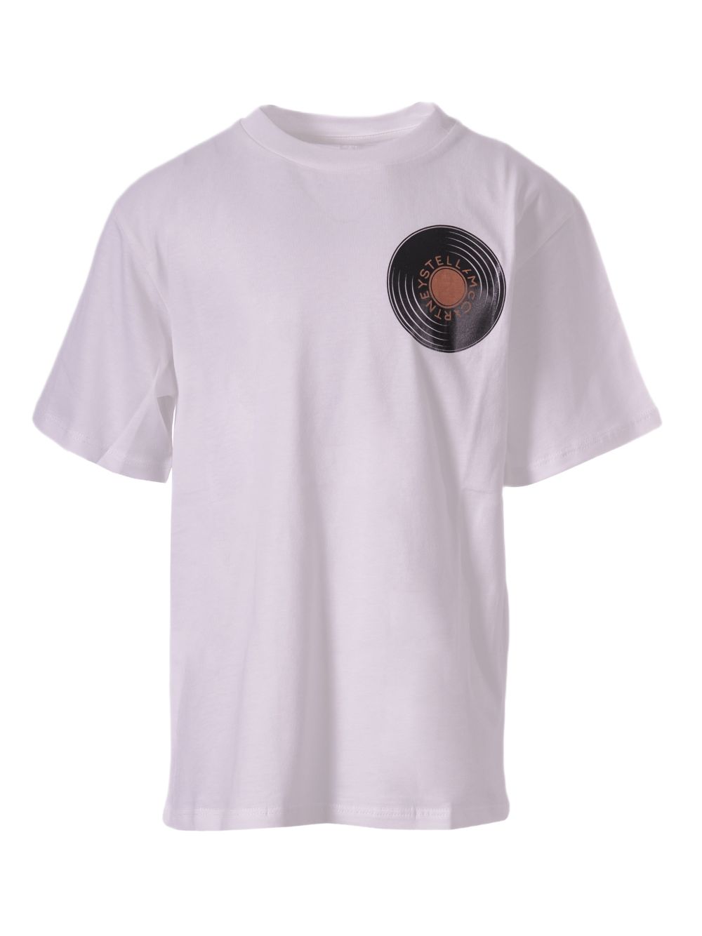 T-shirt con stampa disco in vinile TY8P11Z0434 101 STELLA MCCARTNEY KIDS