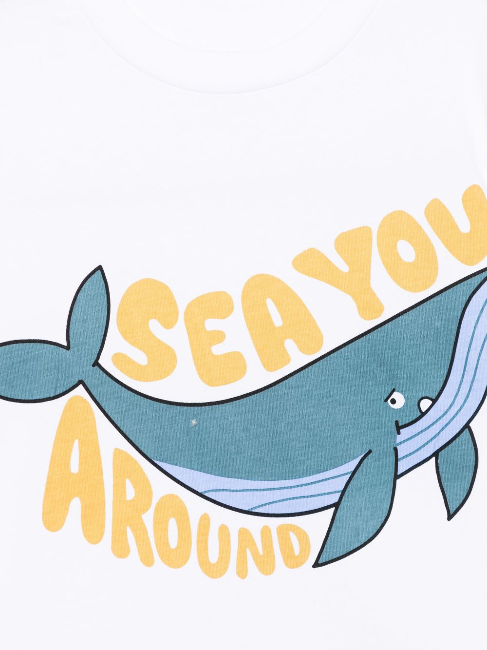 T-shirt con stampa balena TY8Q41Z0434 100 STELLA MCCARTNEY KIDS