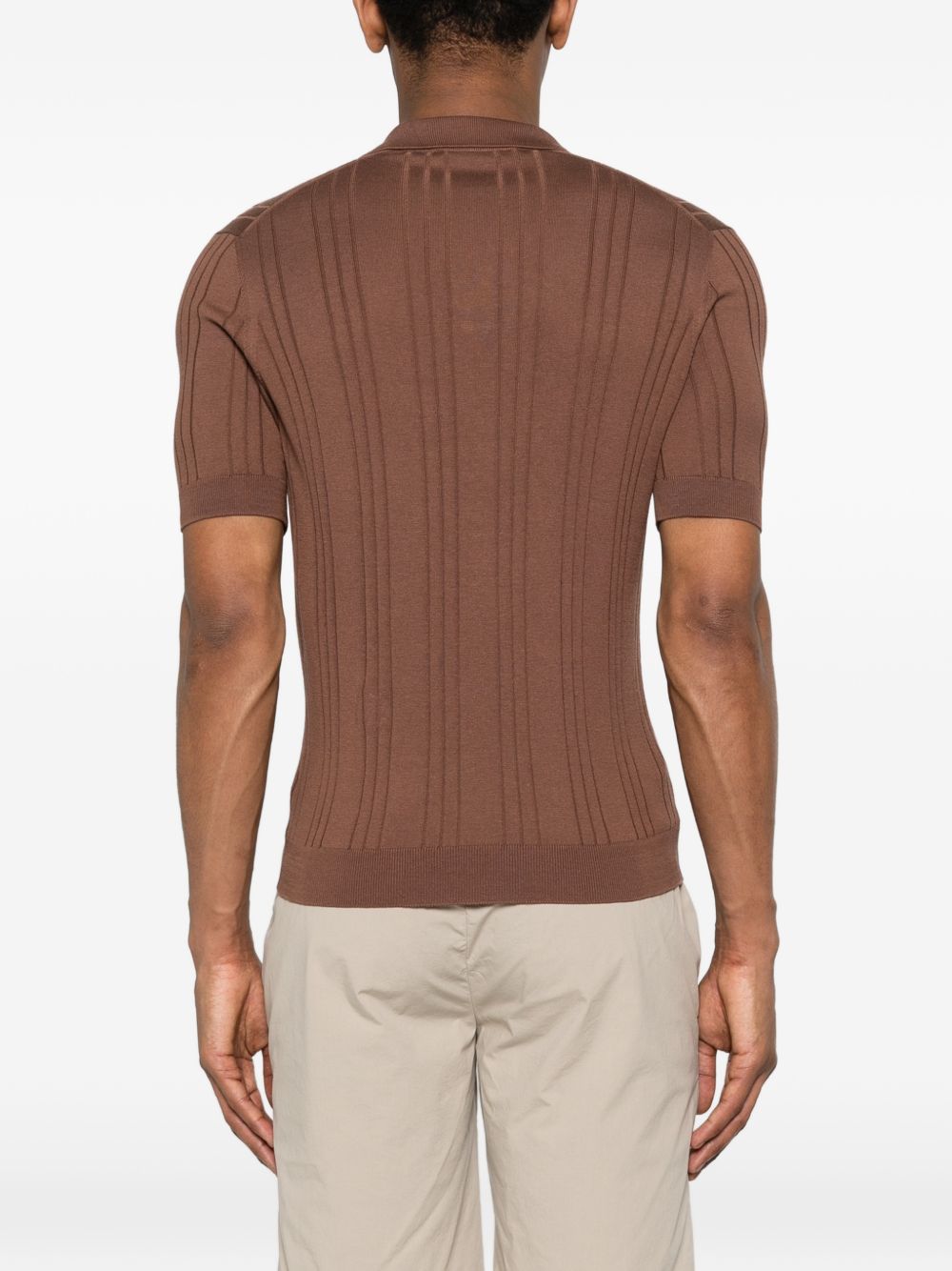 T-shirt in seta a coste con scollo a V DARNELGSE2603 168 TAGLIATORE