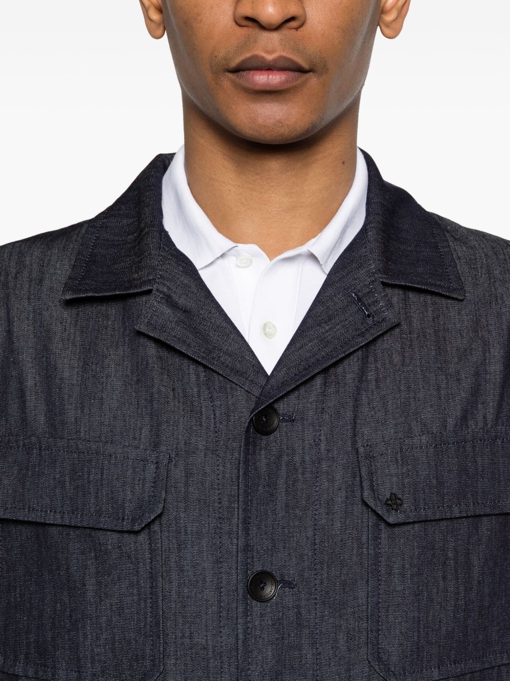 Giacca camicia in cotone con tasche a filetto GCALVIN260013 B3394 TAGLIATORE