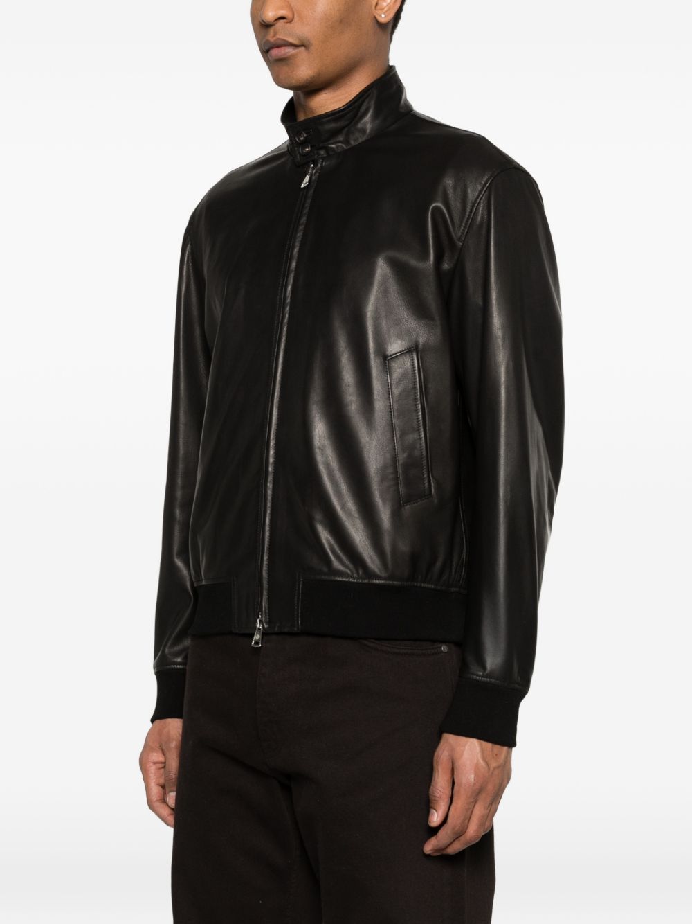 Giacca bomber in pelle di agnello ICECHE2602 NERO TAGLIATORE