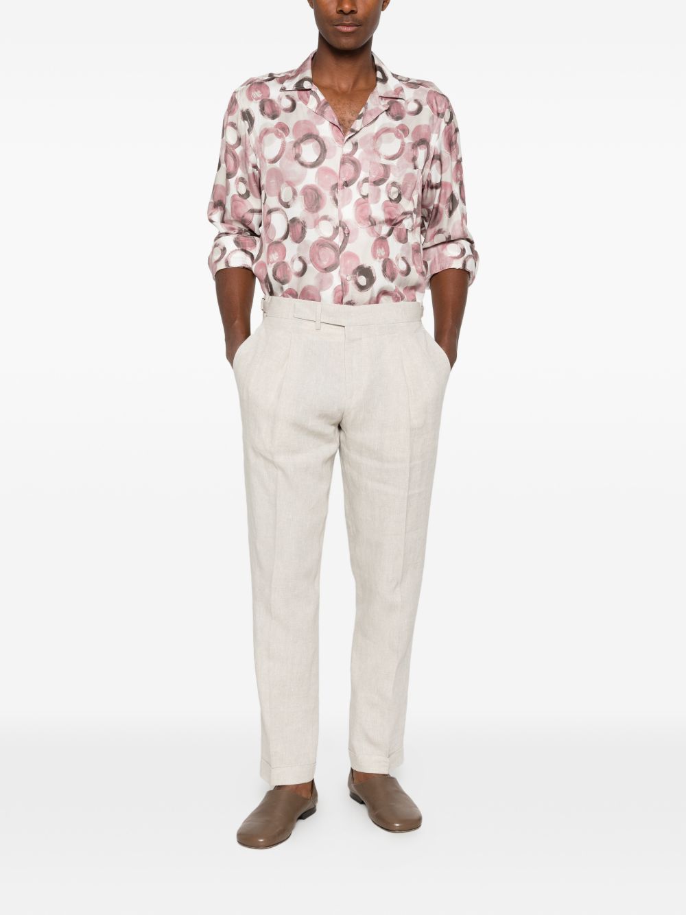 Camicia in viscosa a stampa cerchi ISLANDNS270009 Y1298 TAGLIATORE