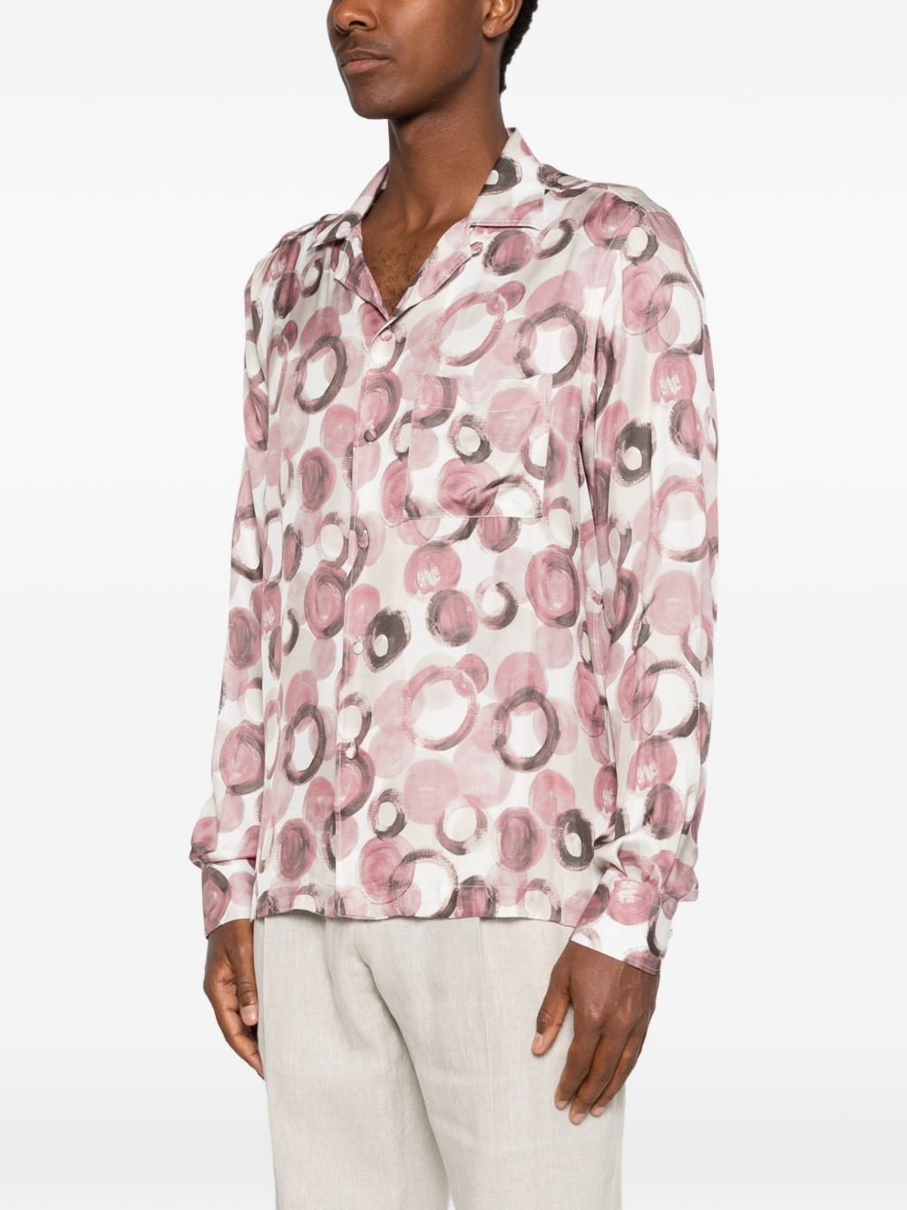 Camicia in viscosa a stampa cerchi ISLANDNS270009 Y1298 TAGLIATORE