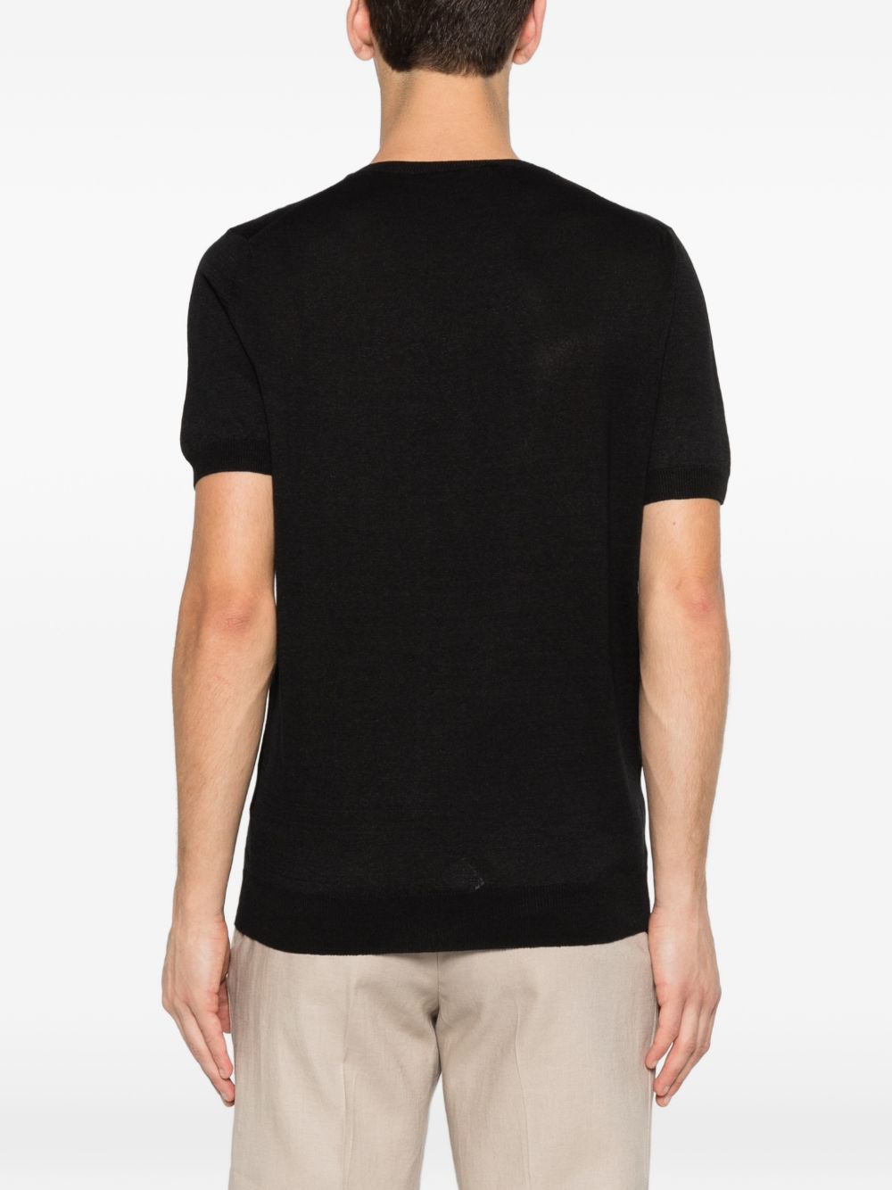 T-shirt in lino e cotone girocollo JOSHGSE2602 099 TAGLIATORE