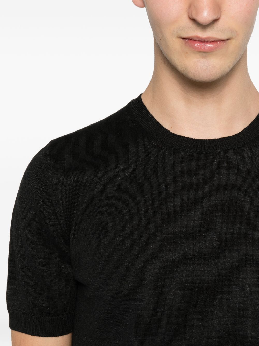 T-shirt in lino e cotone girocollo JOSHGSE2602 099 TAGLIATORE