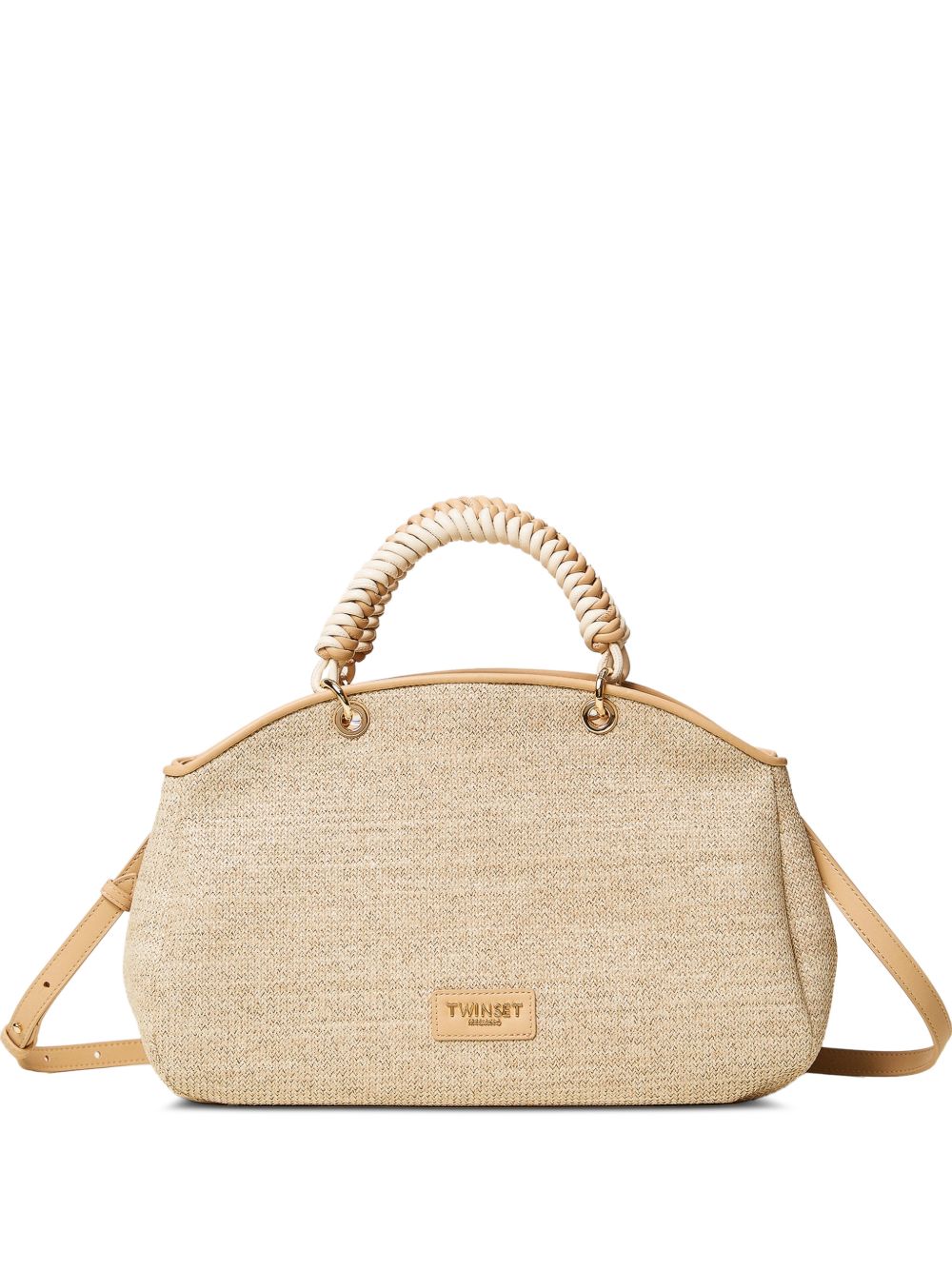 Borsa a mano con manici intrecciati e tracolla 261TB7053 00193 TWINSET