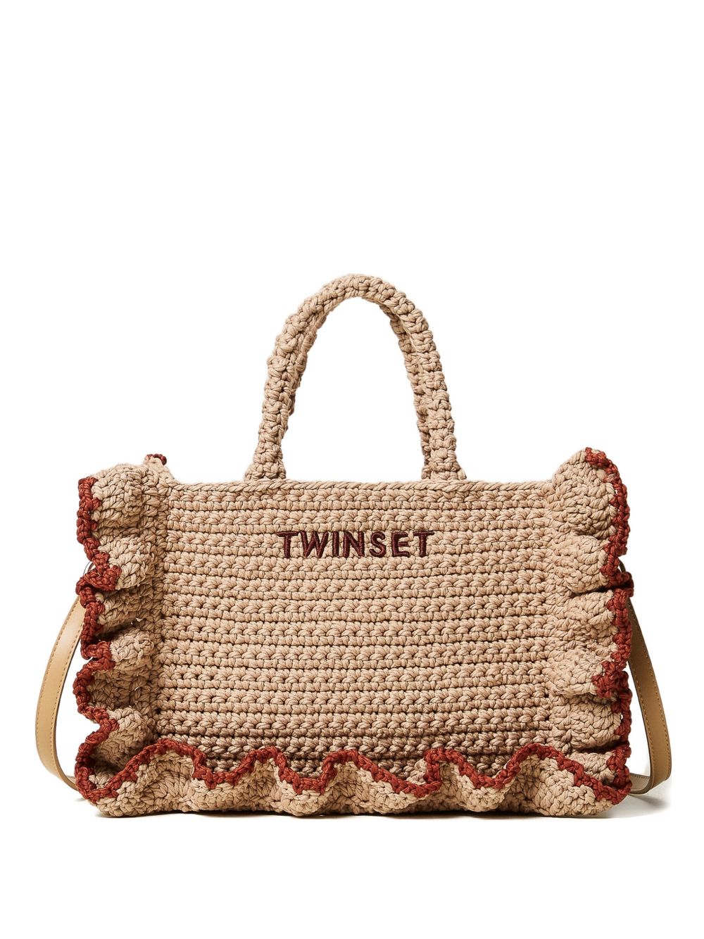 Borsa a mano in corda con rouche 261TD8291 13498 TWINSET