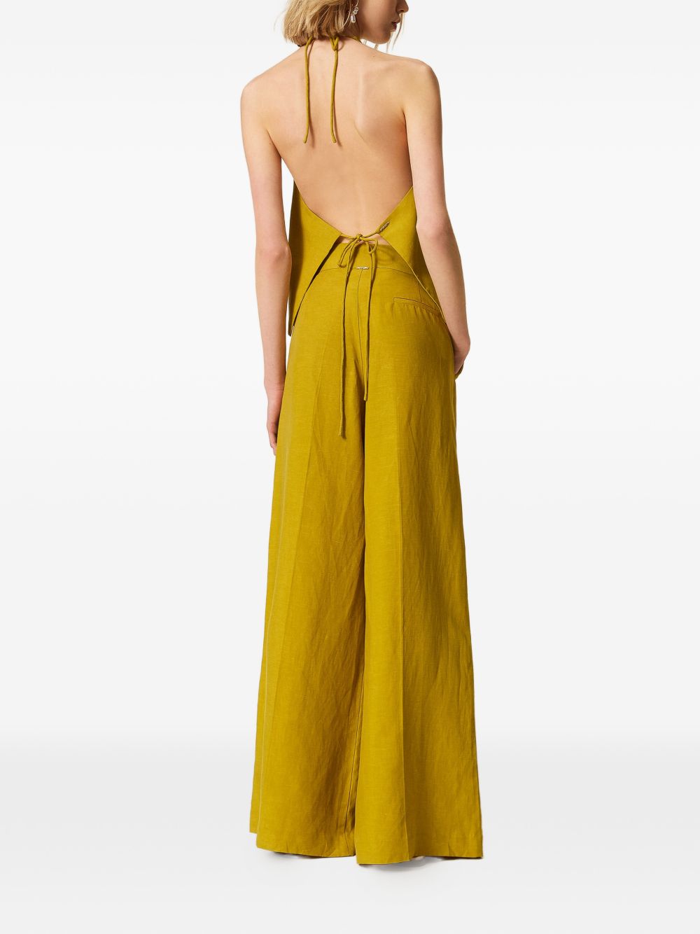 Pantaloni palazzo senape a vita alta 261TT2552 12117 TWINSET