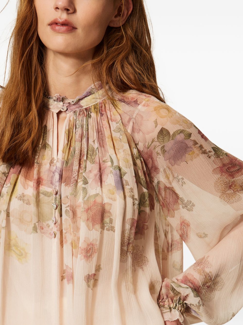 Blusa in viscosa con stampa floreale 261TT2562 13588 TWINSET