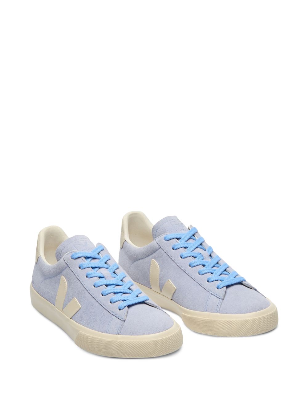 Sneakers in suede lavanda con lacci CP0321438 AZZURRO VEJA