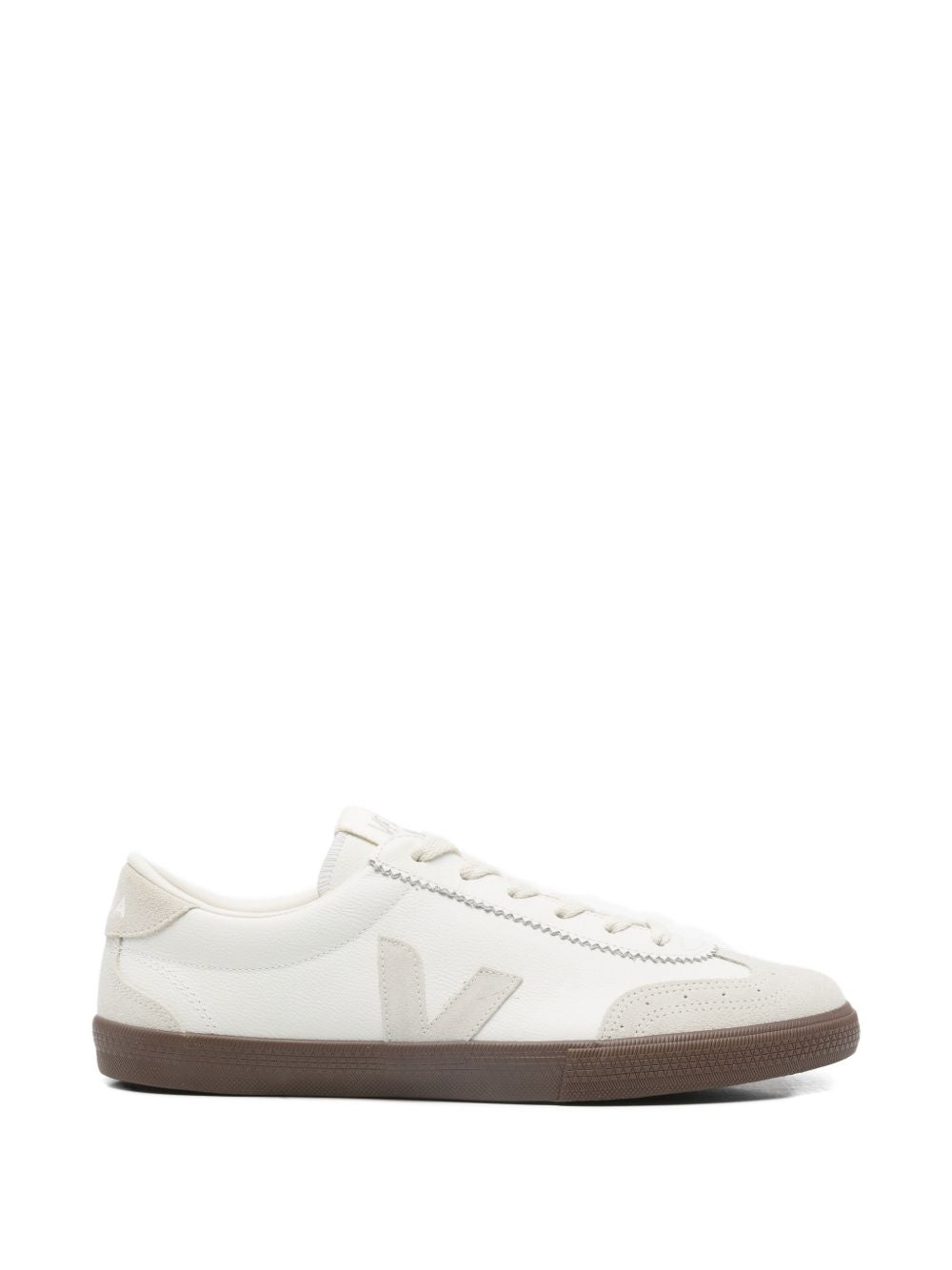 Sneakers in pelle con logo a contrasto VO2021383 WHITENATURAL VEJA
