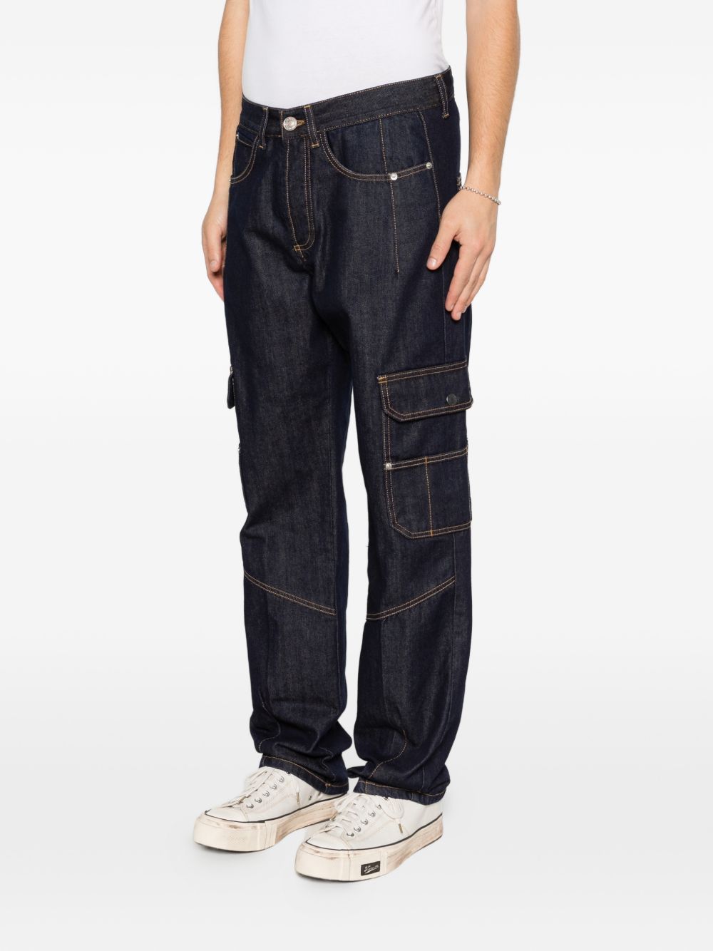 Jeans cargo dritti in cotone XJ3228 DENIM YES LONDON