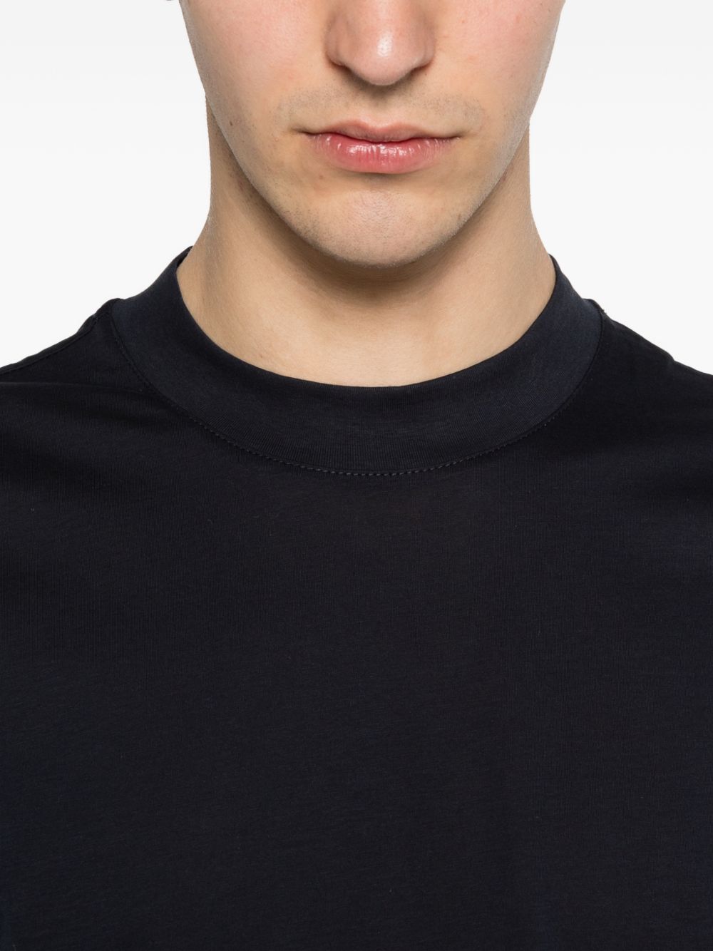 T-shirt in cotone girocollo XM4258 BLU YES LONDON