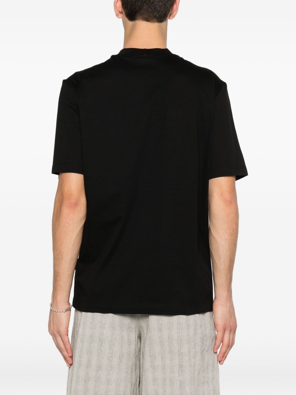 T-shirt in cotone girocollo XM4258 NERO YES LONDON