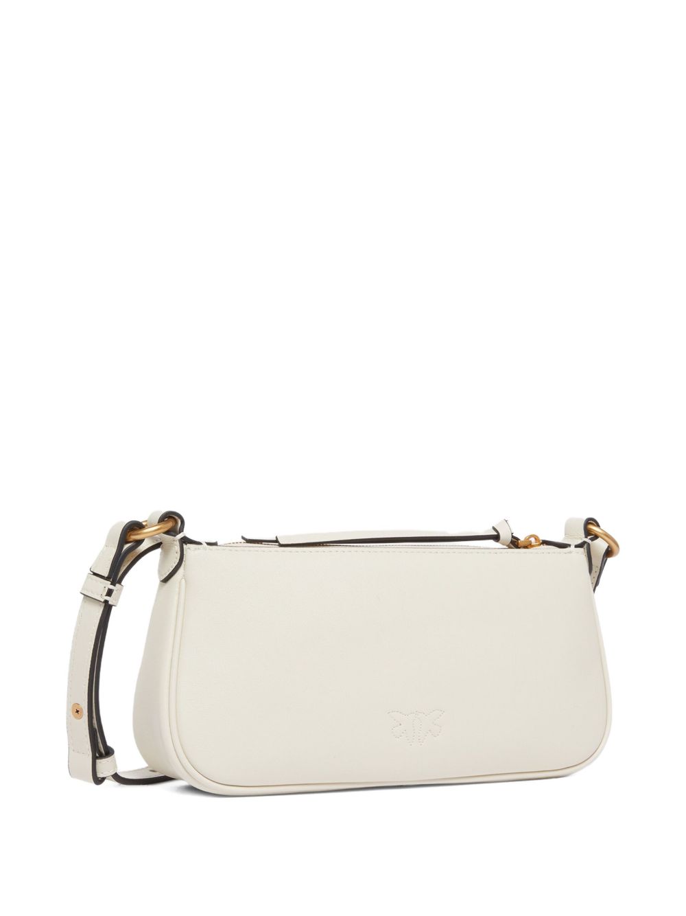 Borsa donna bianca in pelle half moon horizontal 105069A0QO Z14Q PINKO