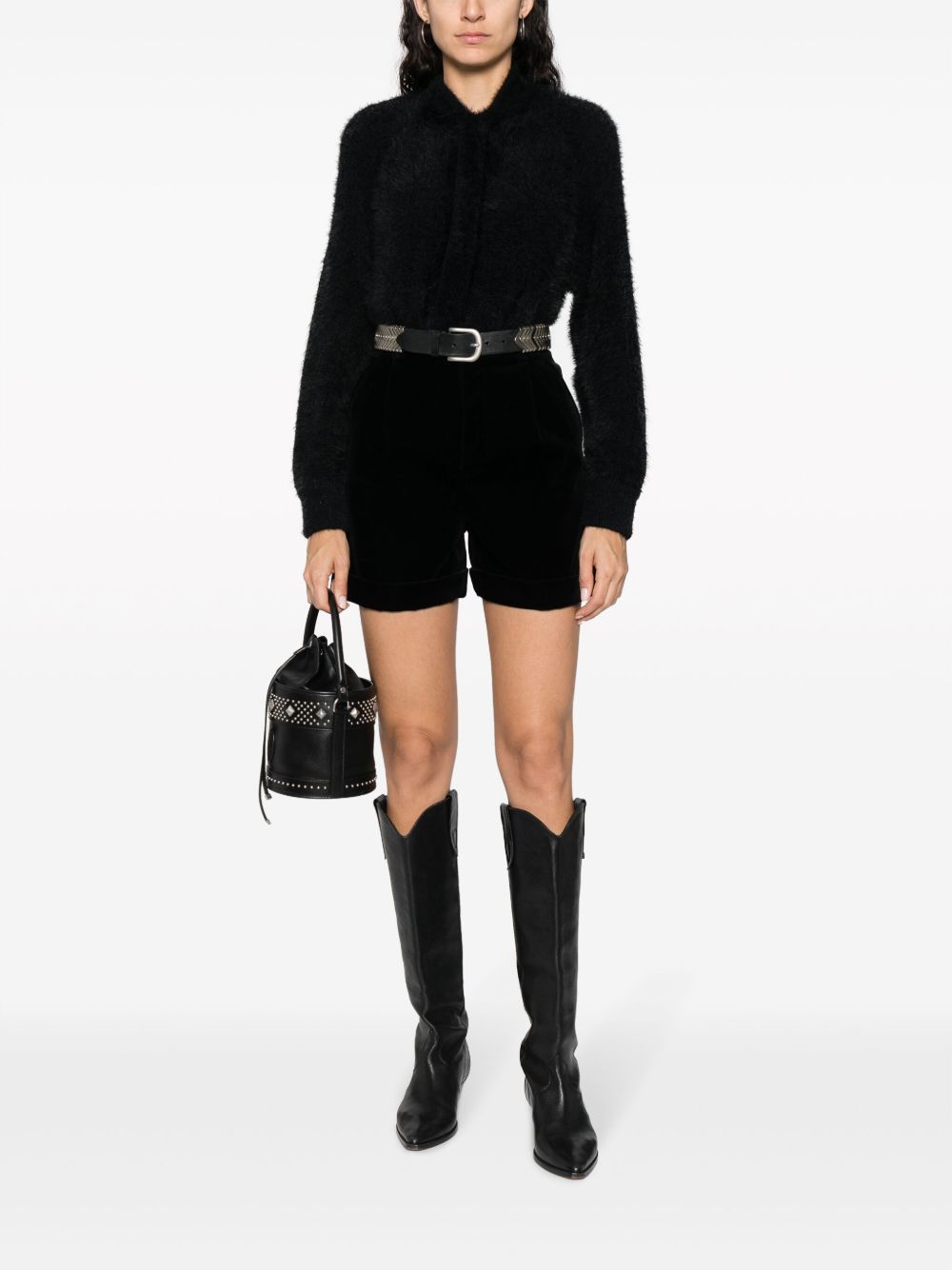 Maglia Donna Nero Poliammide A09335106 0555 ALBERTA FERRETTI