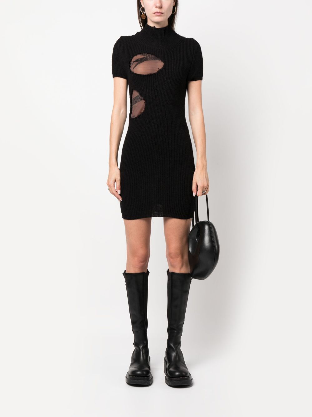 Abito Donna Nero Lana S52DA0004S18298 900 MM6 MAISON MARGIELA
