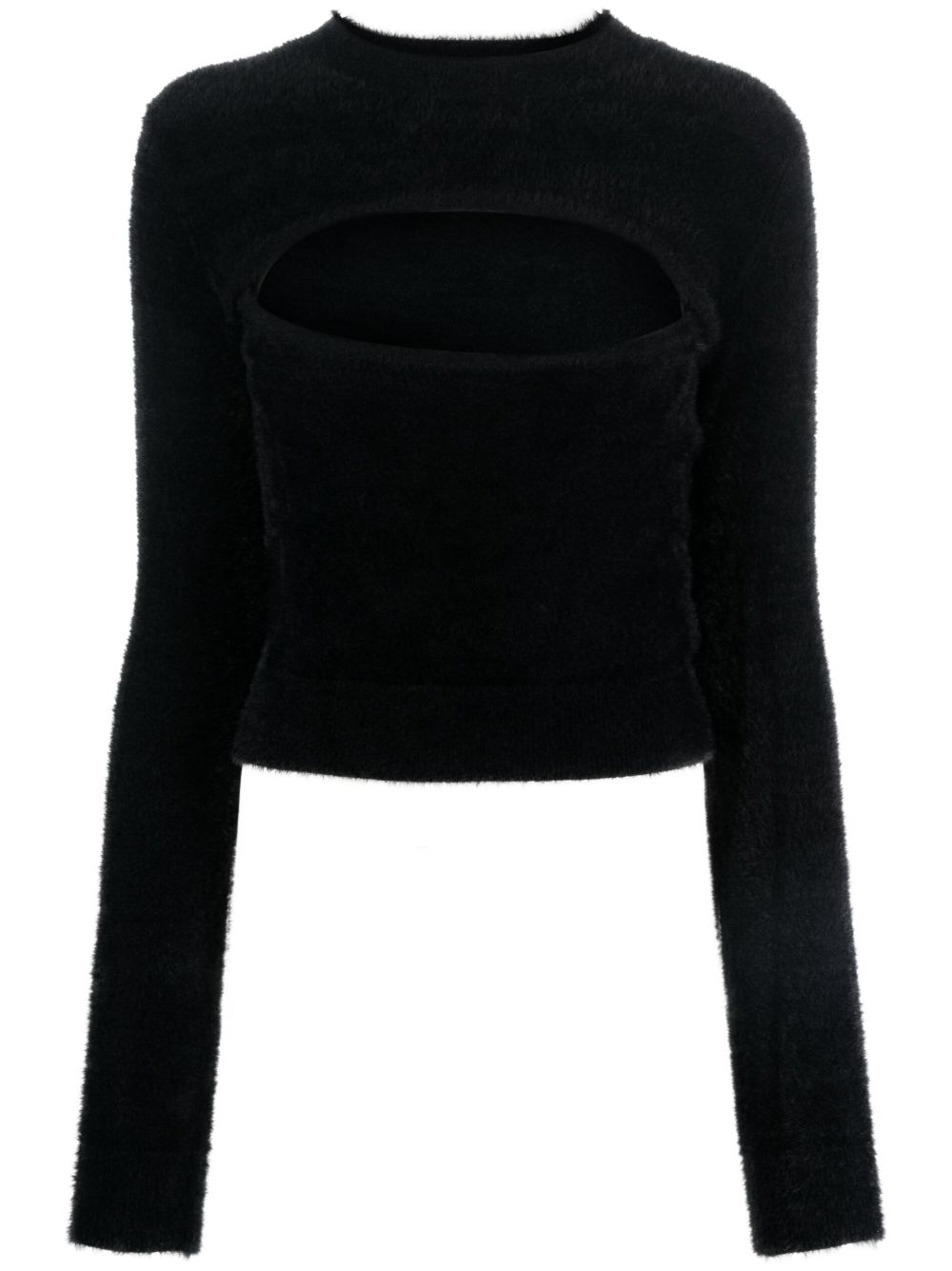 Maglia Donna Nera Poliammide A09368703 0555 MOSCHINO JEANS