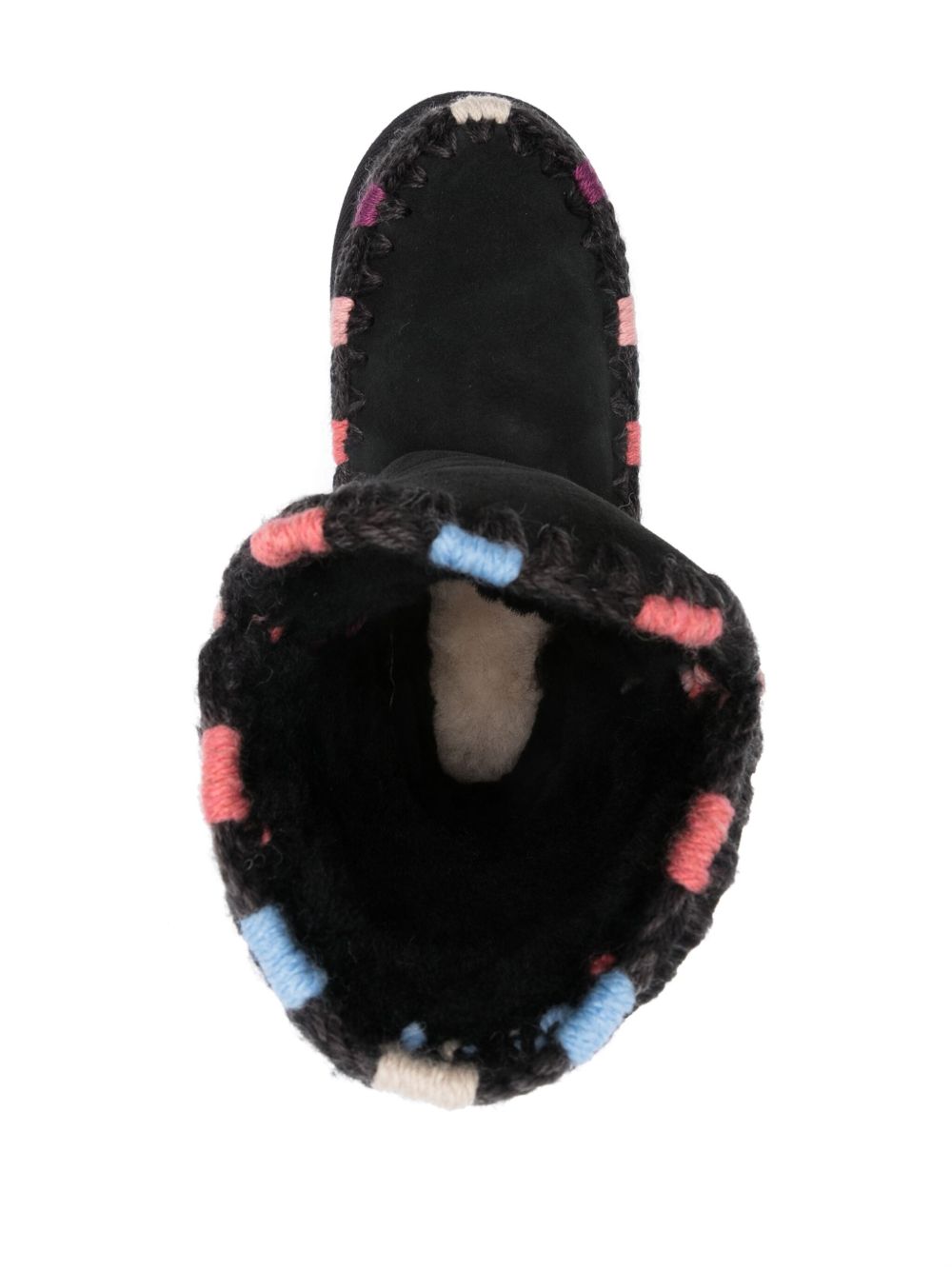 Stivale eskimo 24 cuciture bicolor nero MUFW101097A BKBK MOU