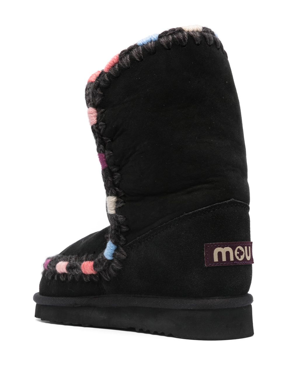 Stivale eskimo 24 cuciture bicolor nero MUFW101097A BKBK MOU