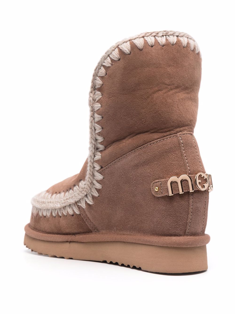 Stivale rosa marrone 23cm con zeppa interna corta MUFW121013A PKBRO MOU
