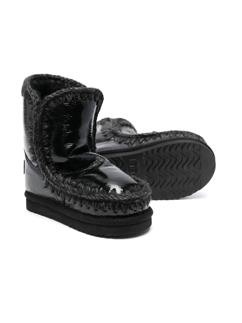 Stivali eskimo 24 nero vernice MUFK101000C PATBLK MOU KIDS