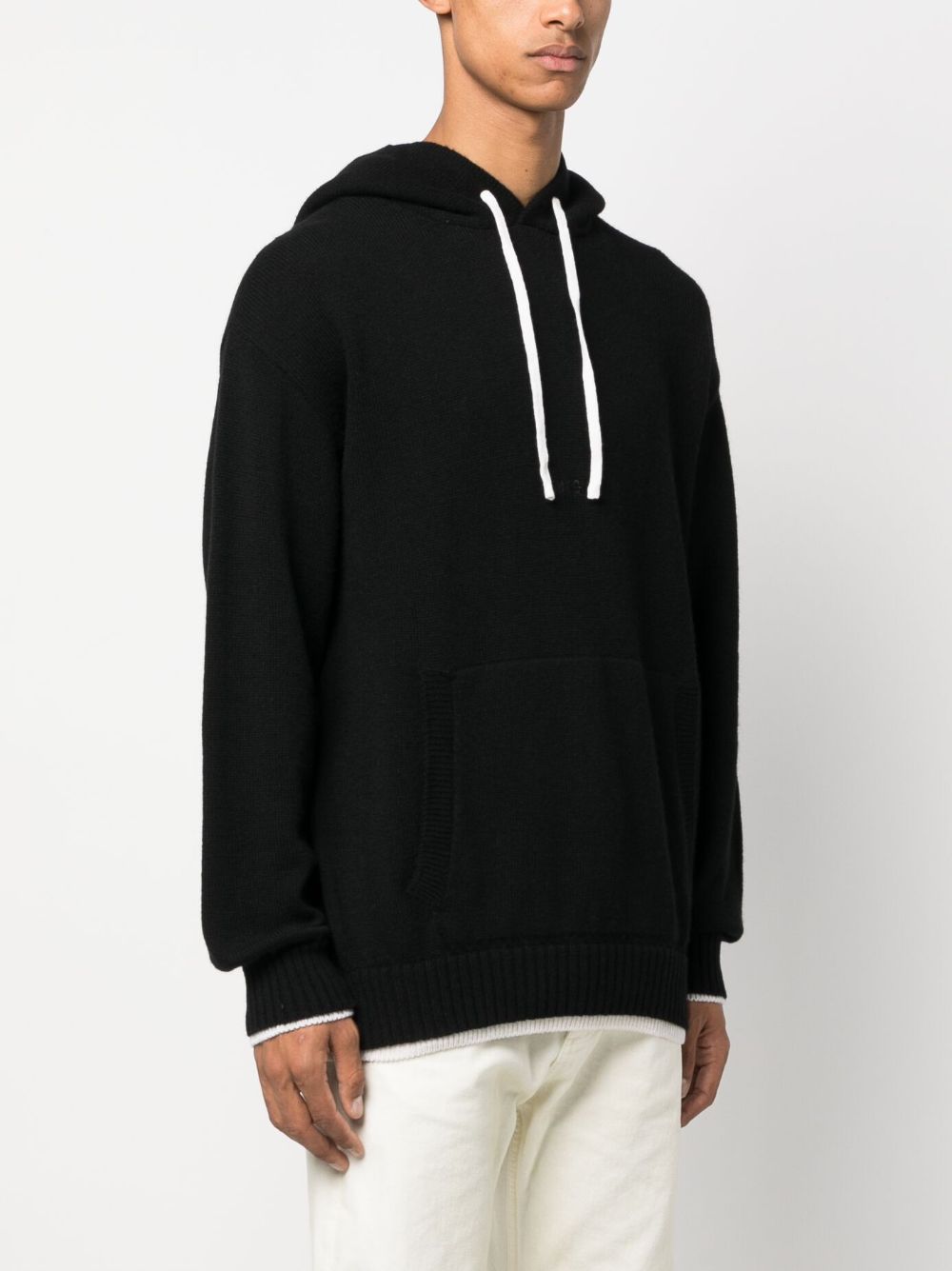 Maglia con cappuccio embroidery cashmere blen 3540MM205237787 99 MSGM