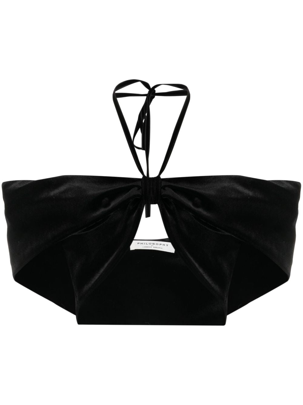 Top crop nero velluto A08015728 0555 PHILOSOPHY DONNA