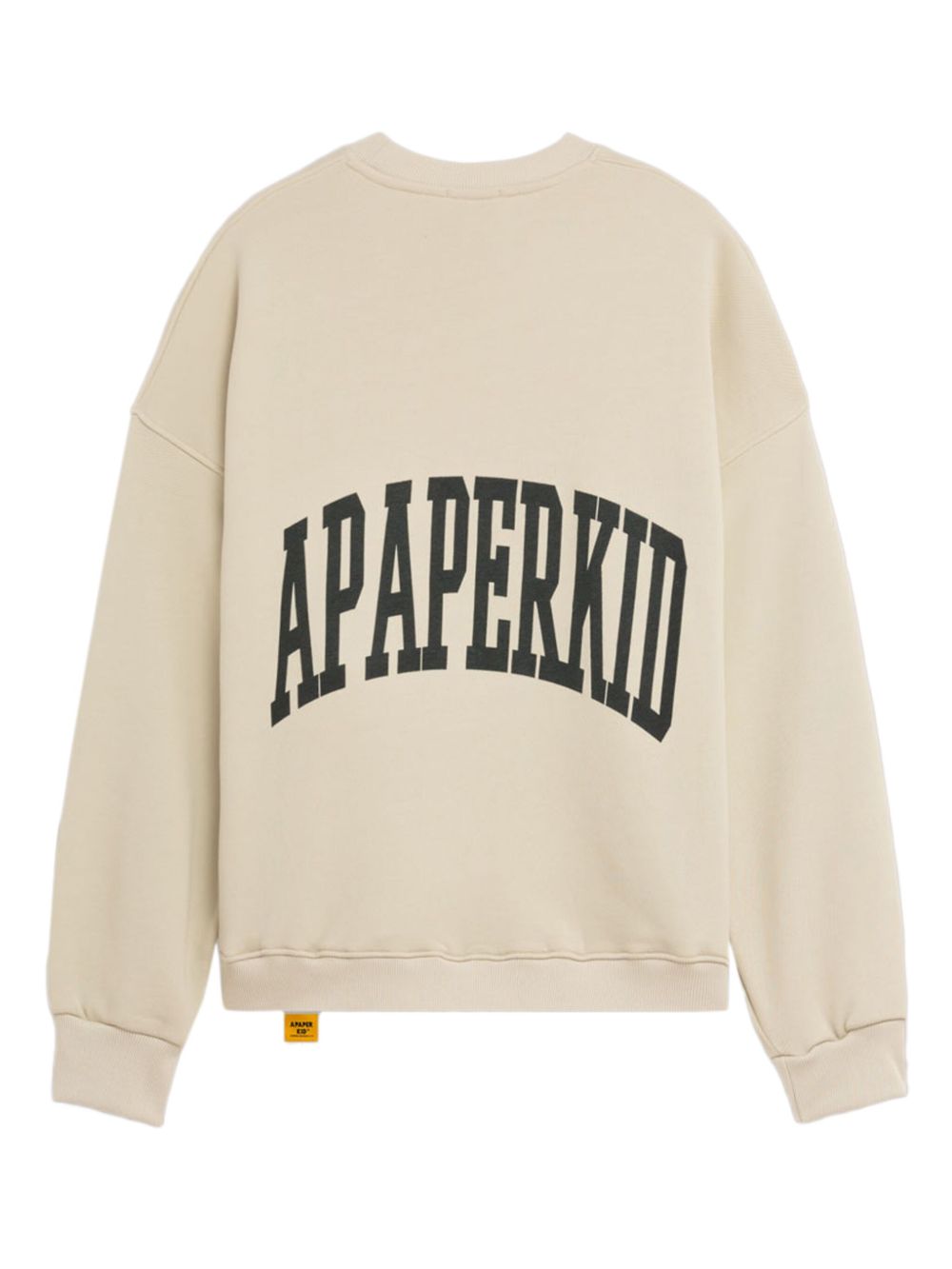 Felpa crema big logo lettering retro F4PKUASW011 013 A PAPER KID