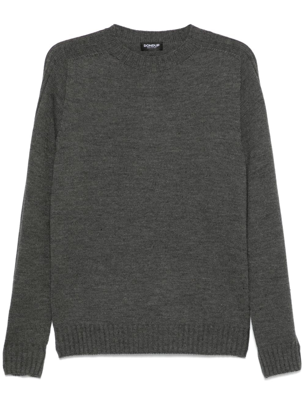 Maglione grigio con profili sottili a contrasto lana UT166M00856002 909 DONDUP