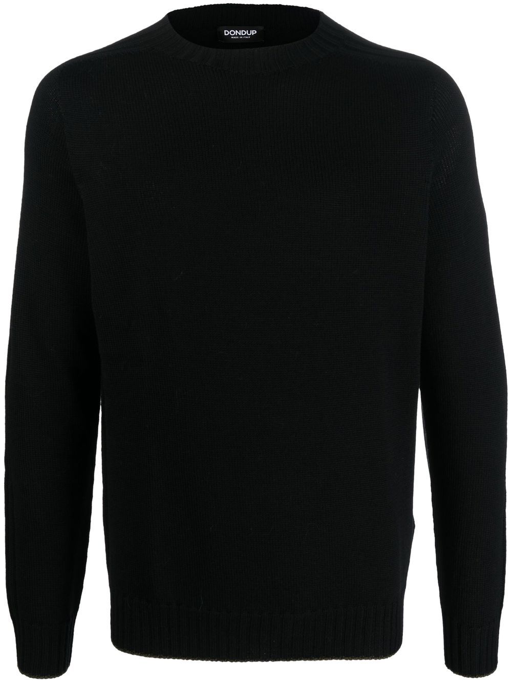 Maglione nero mini placchetta retro UT166M00856002 999 DONDUP