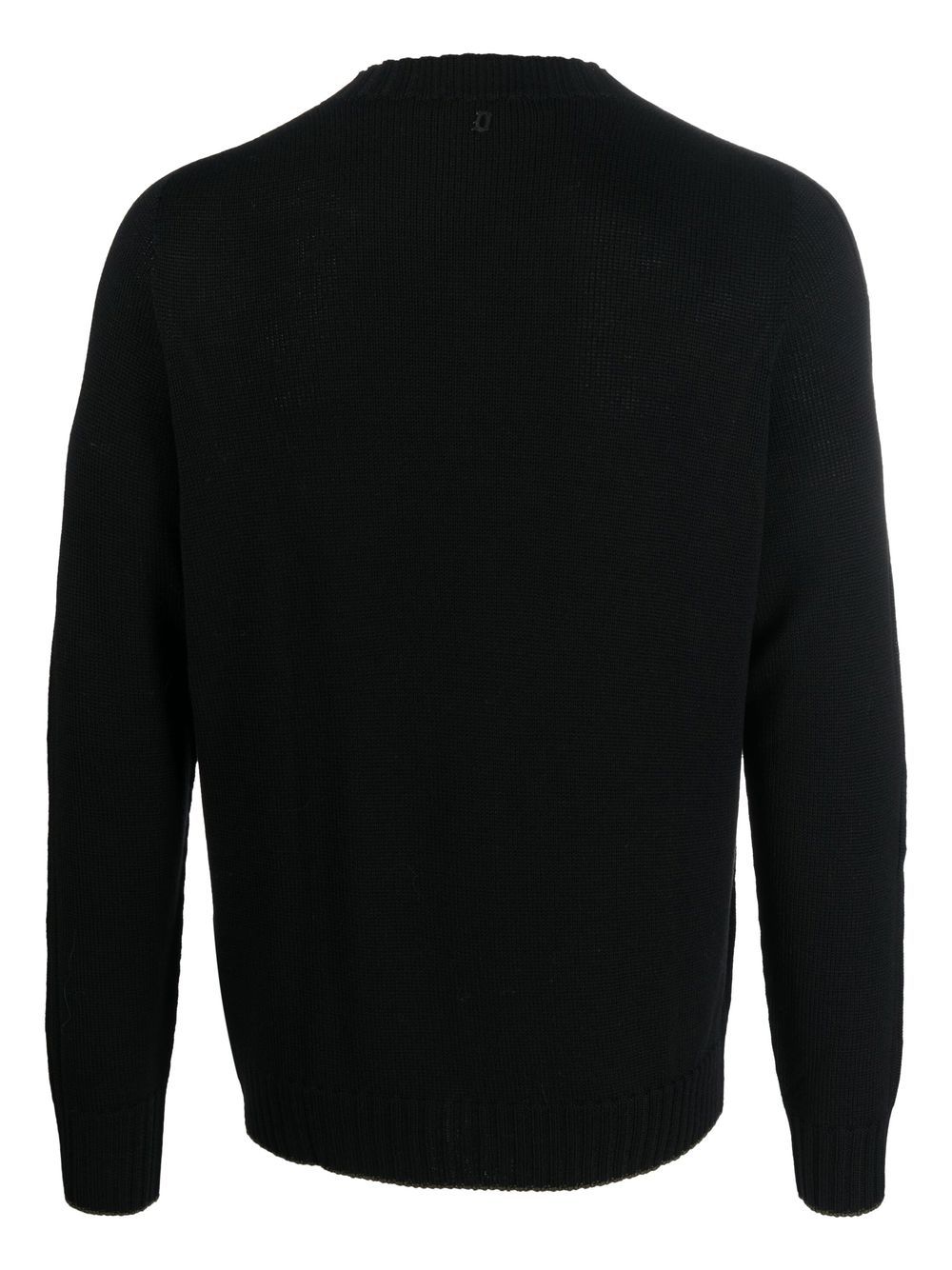 Maglione nero mini placchetta retro UT166M00856002 999 DONDUP