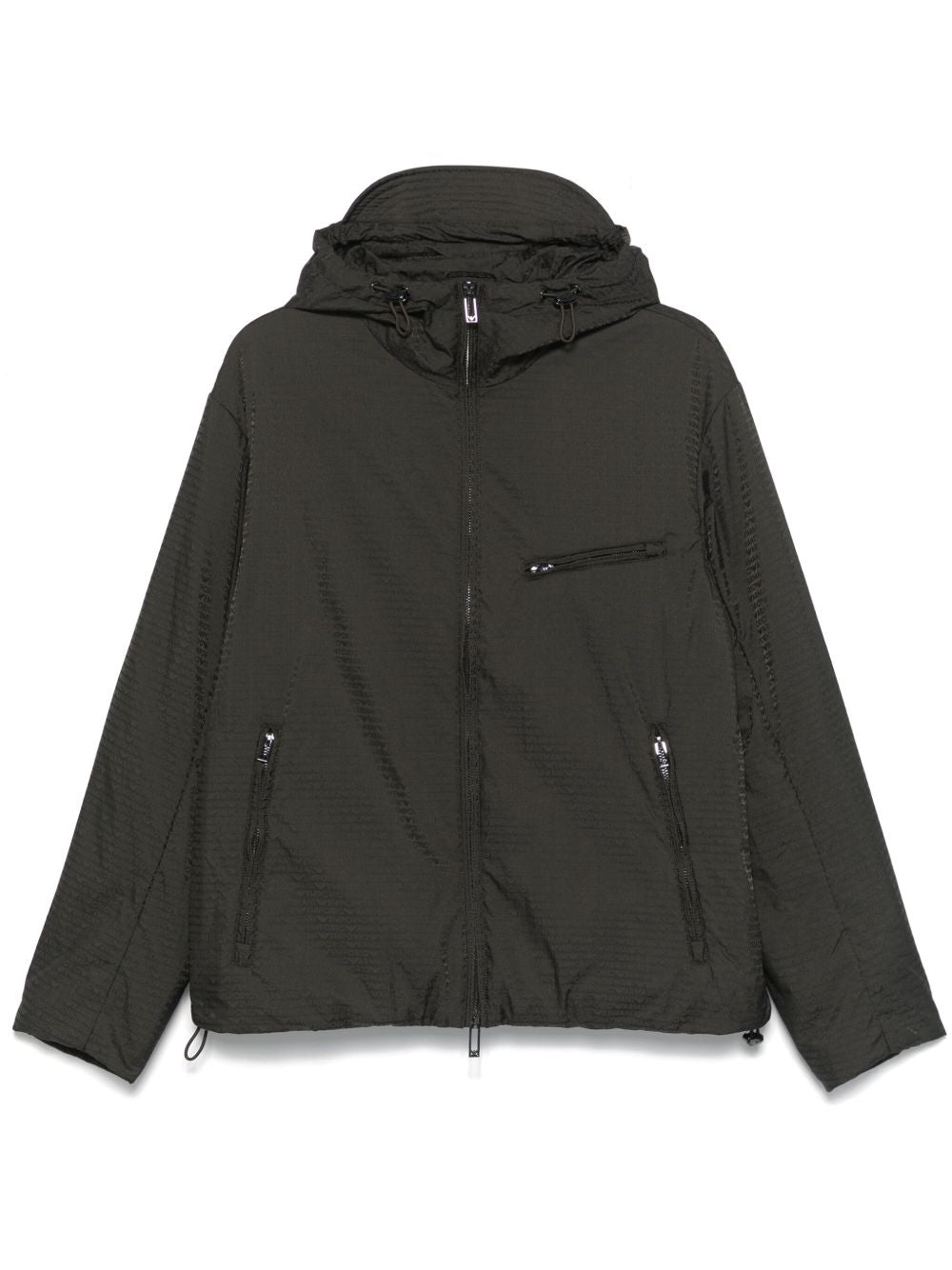Giacca verde militare con logo all-over 6D1B641NNXZ 05A6 EMPORIO ARMANI